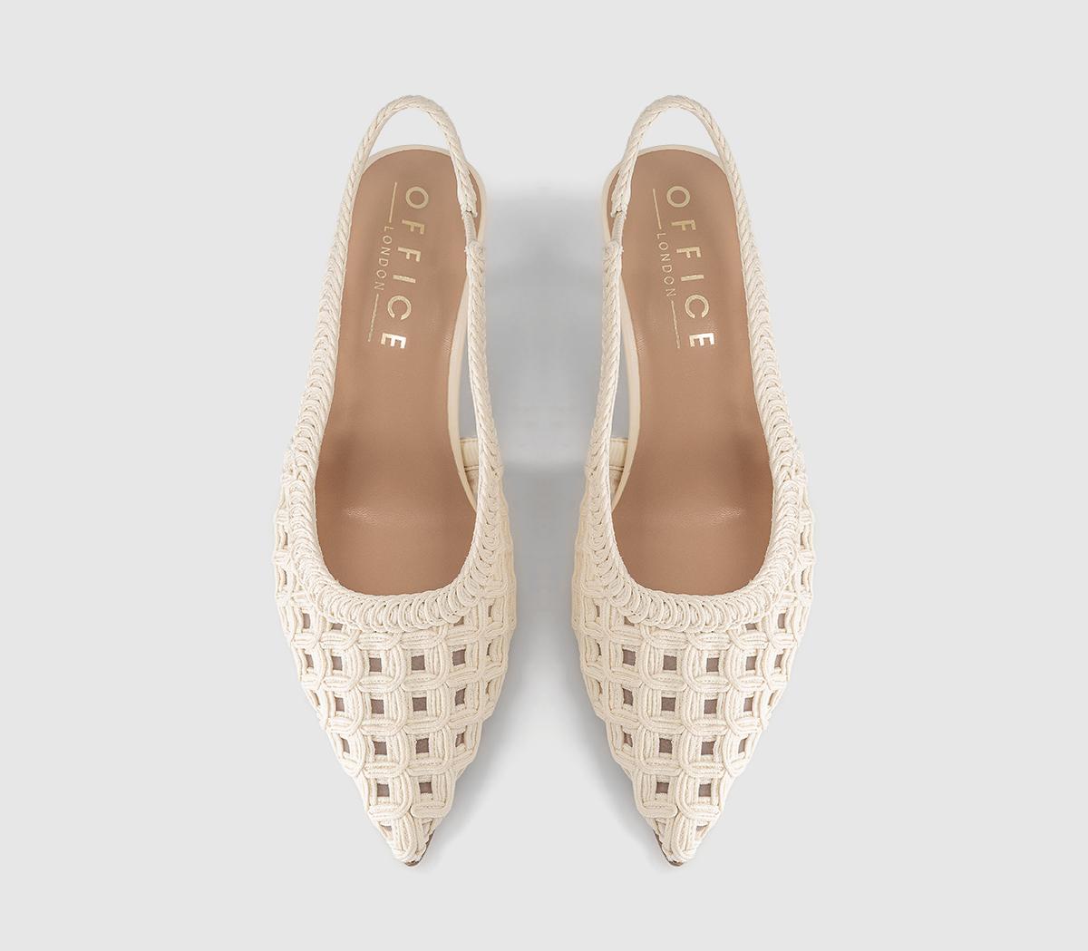 OFFICEMiami Woven Slingback HeelsOff White