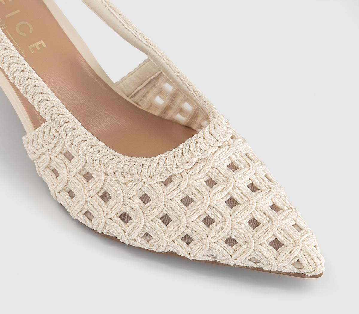 OFFICEMiami Woven Slingback HeelsOff White
