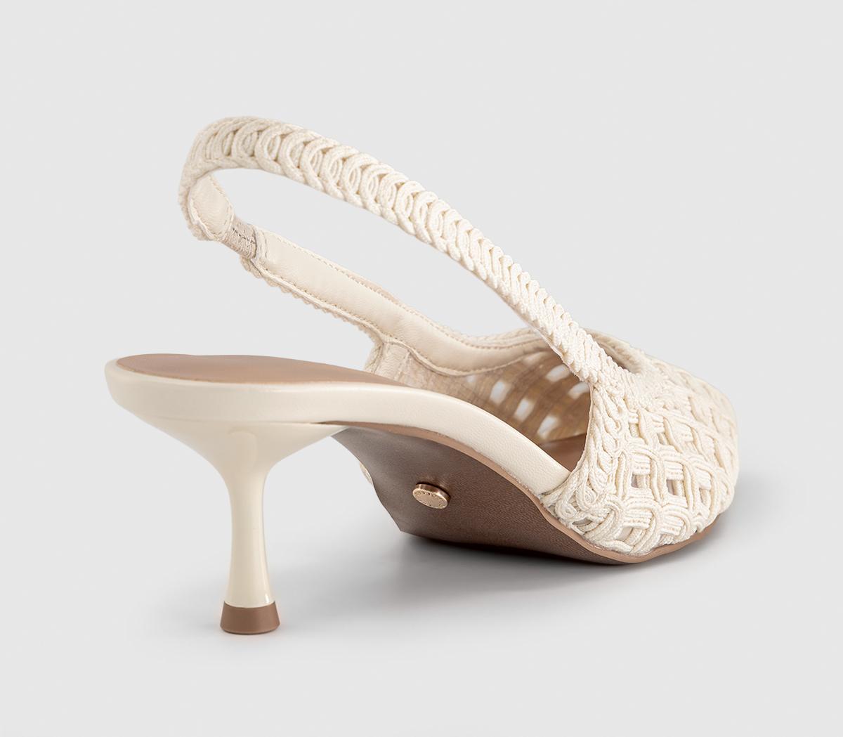OFFICEMiami Woven Slingback HeelsOff White