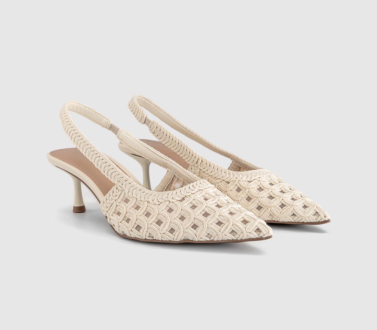 OFFICEMiami Woven Slingback HeelsOff White