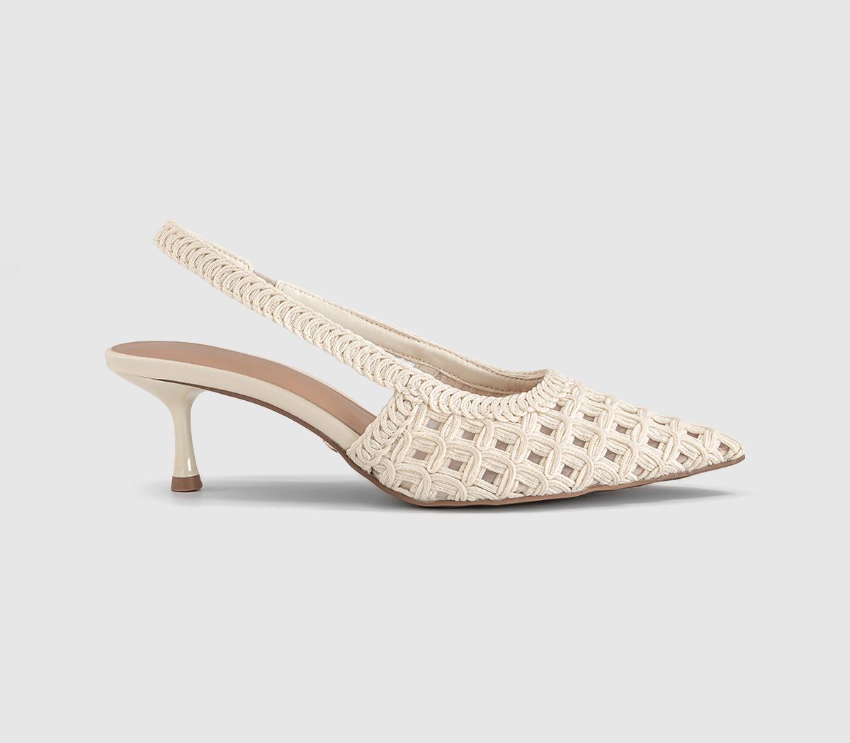 OFFICEMiami Woven Slingback HeelsOff White