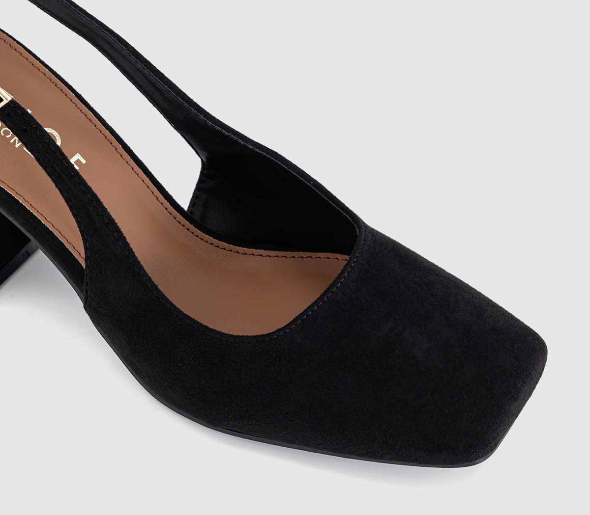 OFFICEMorris Chisel Toe Block Heels SlingbackBlack