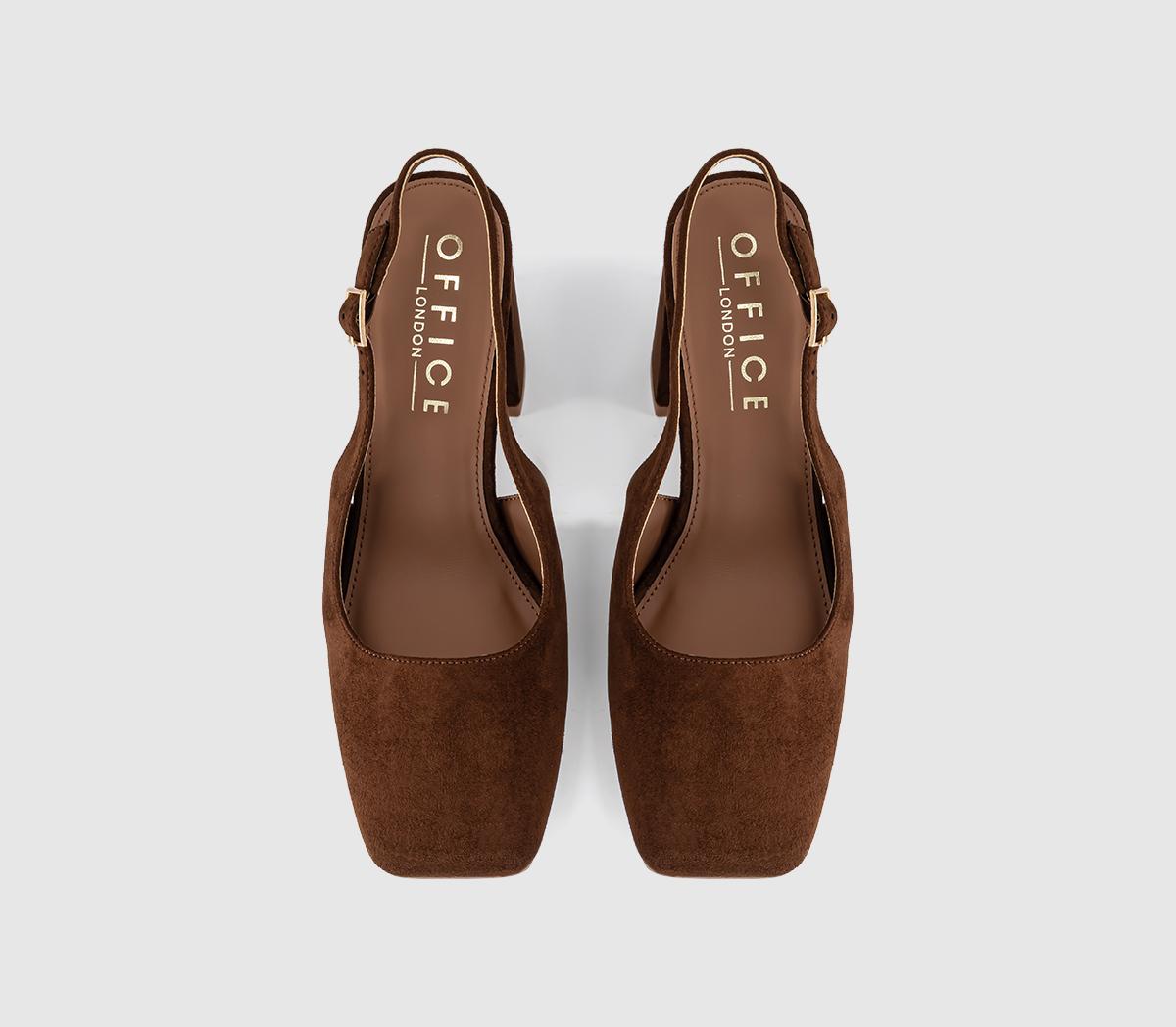 OFFICEMorris Chisel Toe Block Heels SlingbackTan