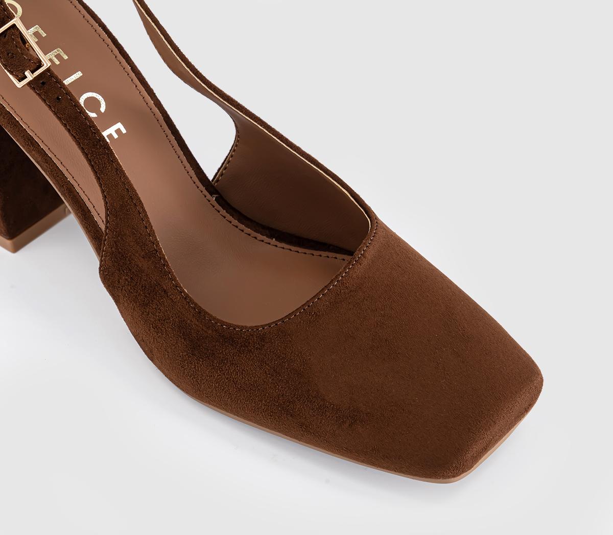OFFICEMorris Chisel Toe Block Heels SlingbackTan
