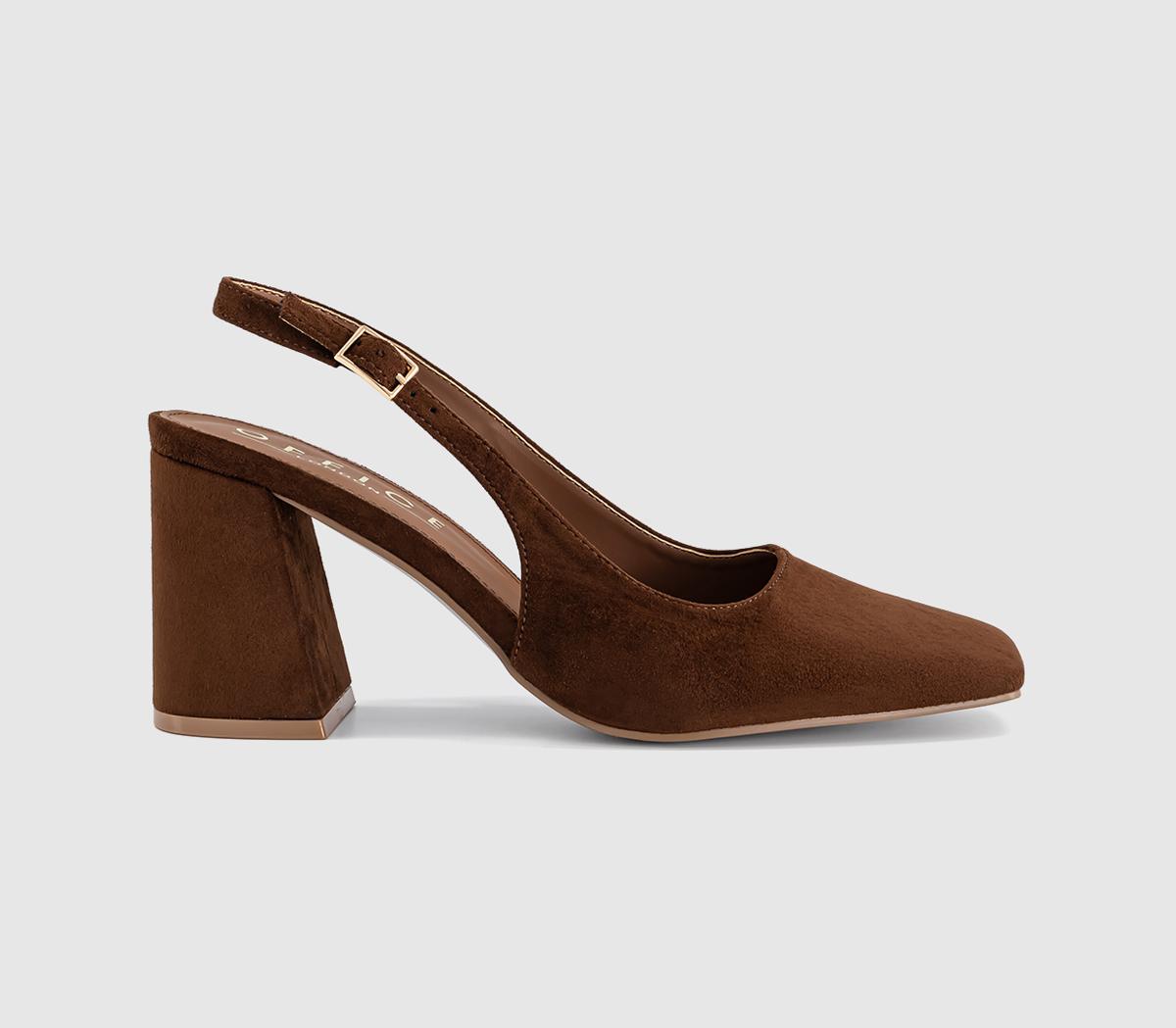 OFFICEMorris Chisel Toe Block Heels SlingbackTan