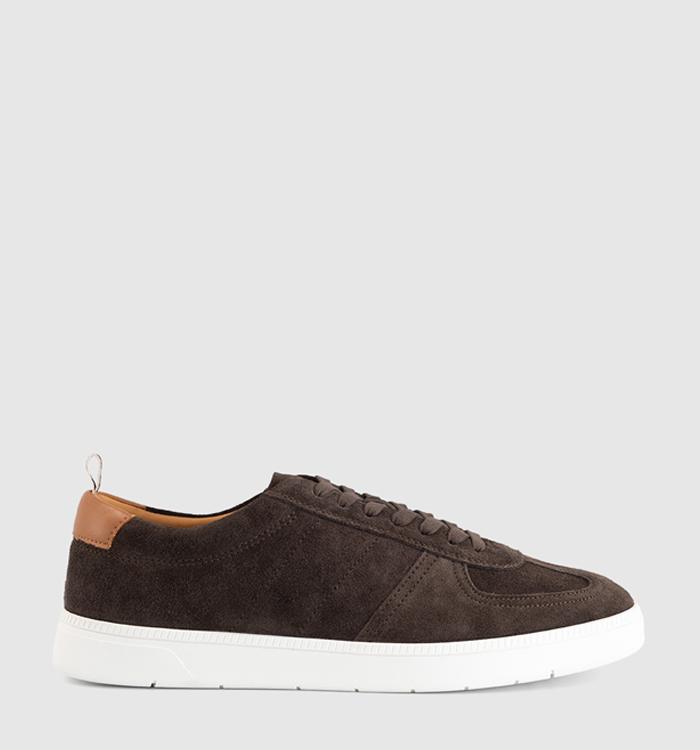 OFFICE Carson Suede Trainers Brown Suede