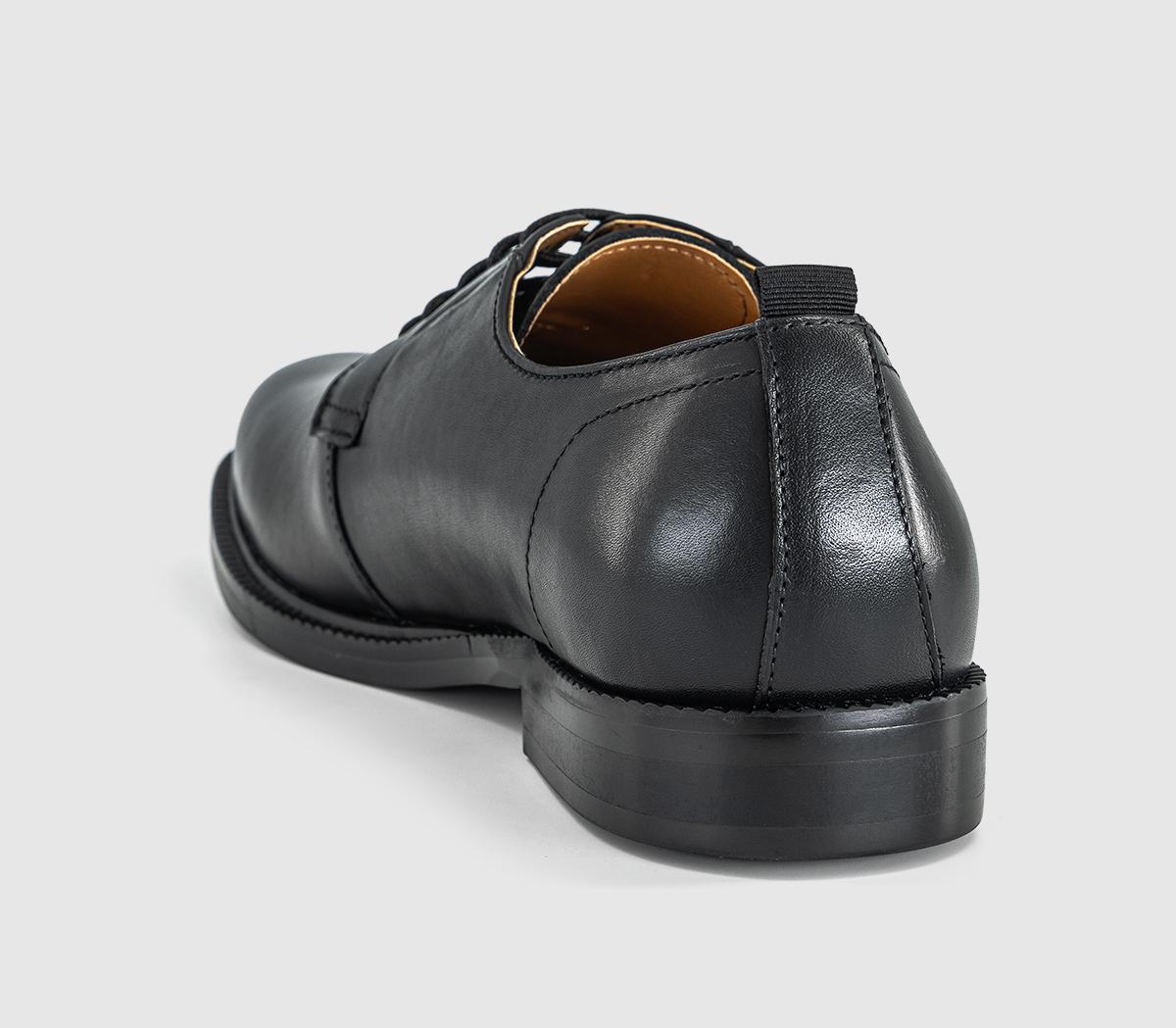 OFFICEMcgregor Plain Toe Derby ShoesBlack Leather
