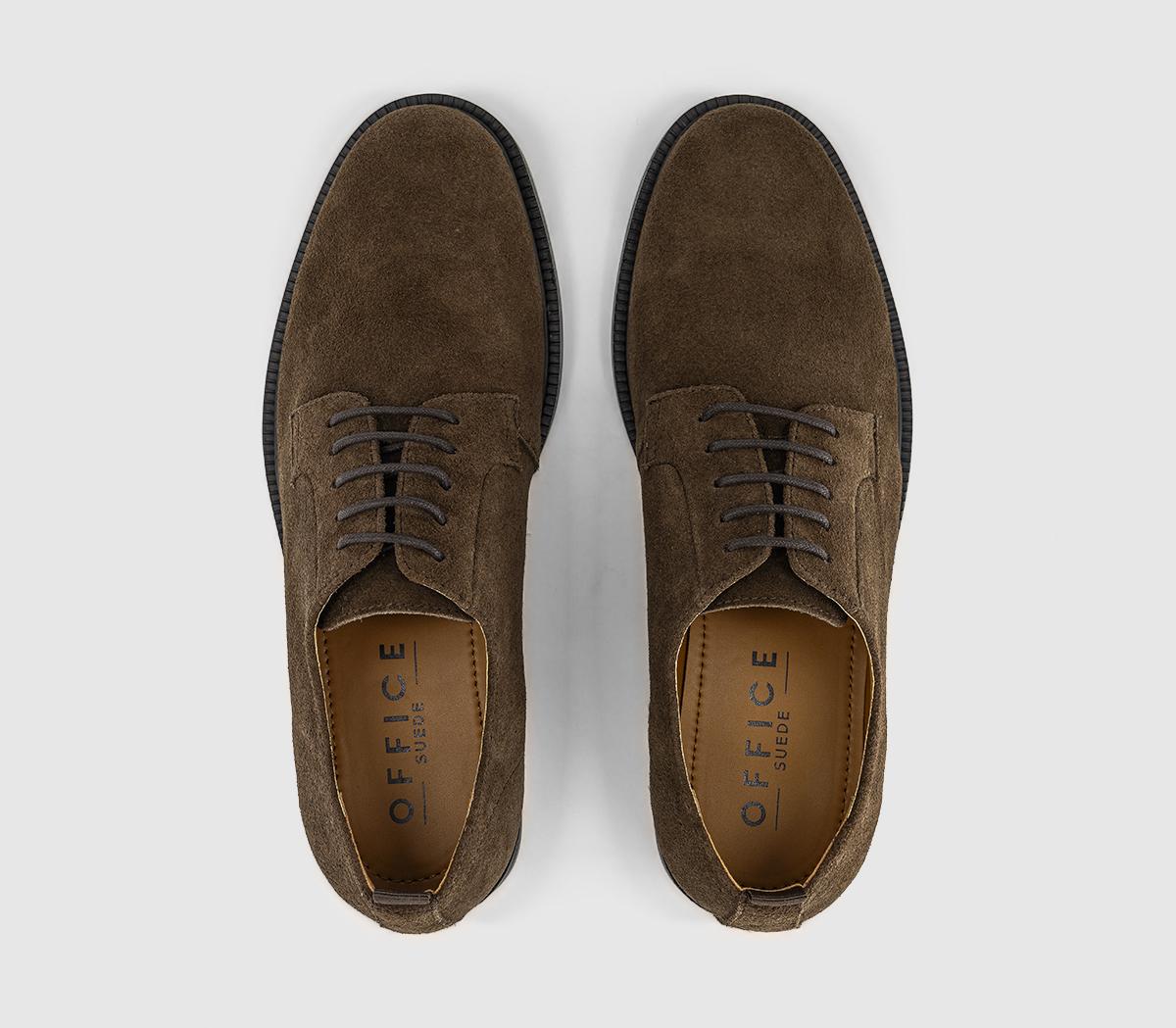 OFFICEMcgregor Plain Toe Derby ShoesOlive Suede