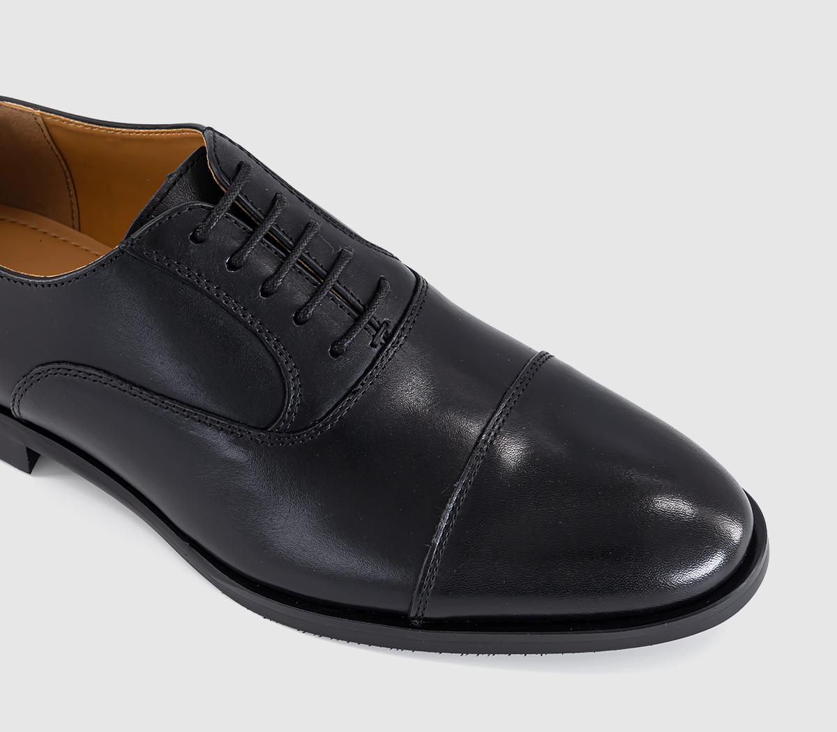 OFFICEMoorfield Toe Cap Oxford ShoesBlack Leather