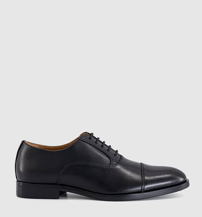 OFFICE Moorfield Toe Cap Oxford Shoes Black Leather