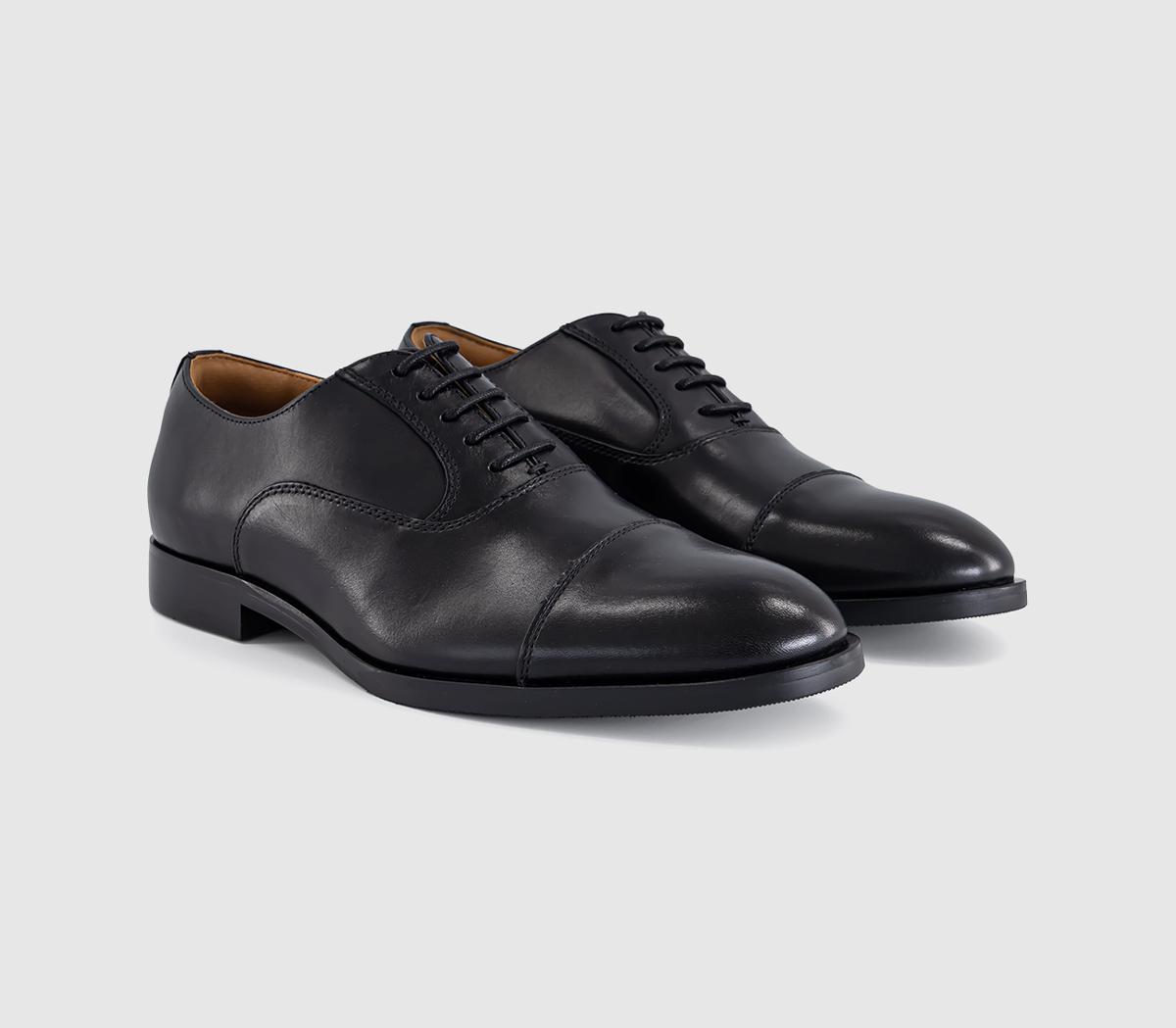 OFFICEMoorfield Toe Cap Oxford ShoesBlack Leather