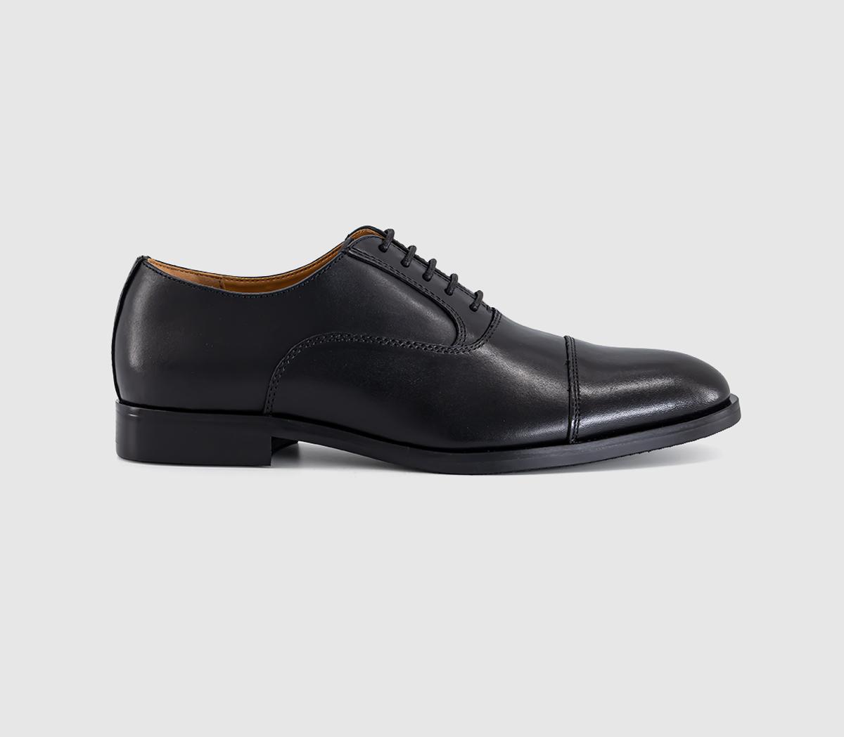 OFFICEMoorfield Toe Cap Oxford ShoesBlack Leather