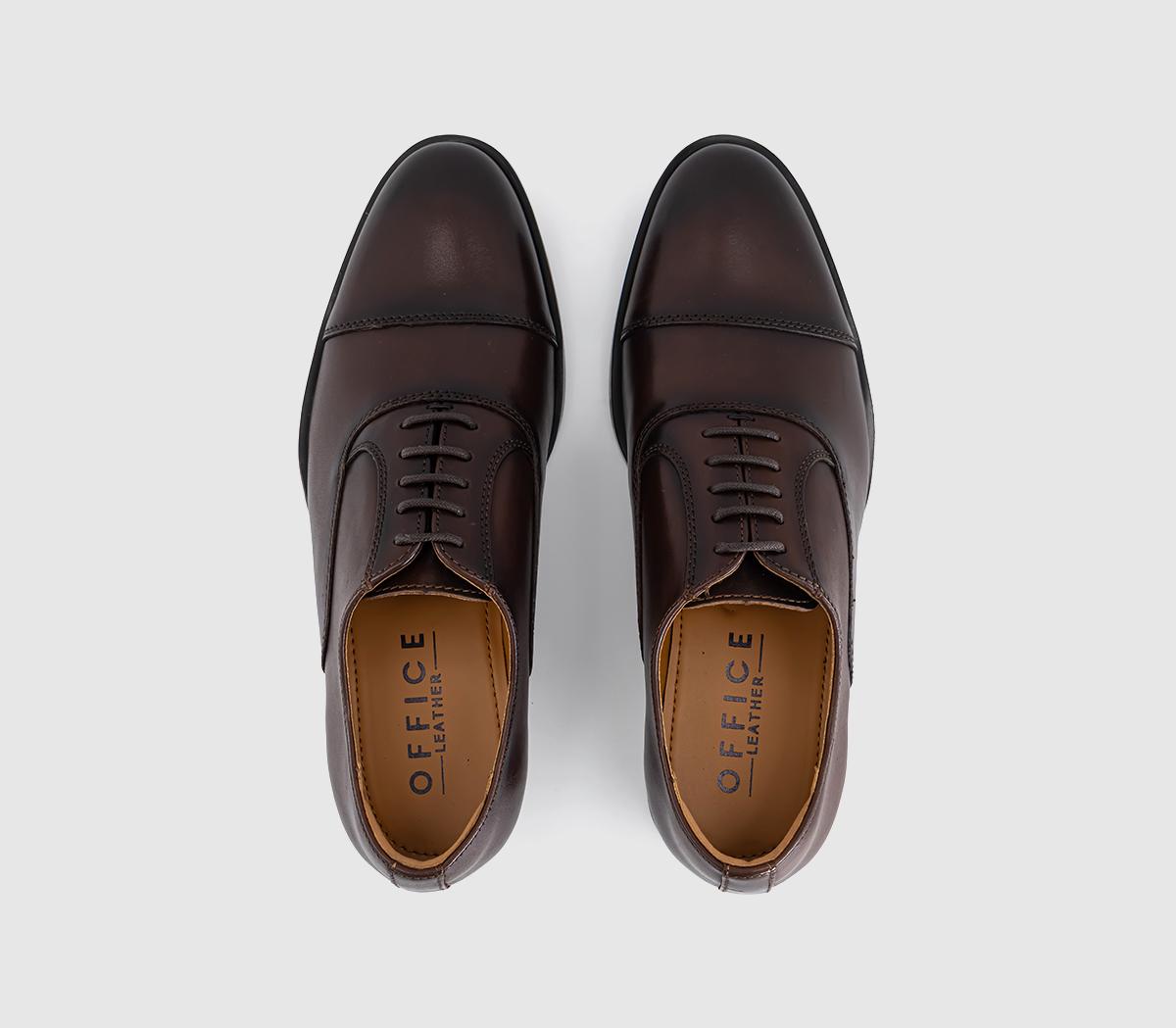 OFFICEMoorfield Toe Cap Oxford ShoesBrown Leather