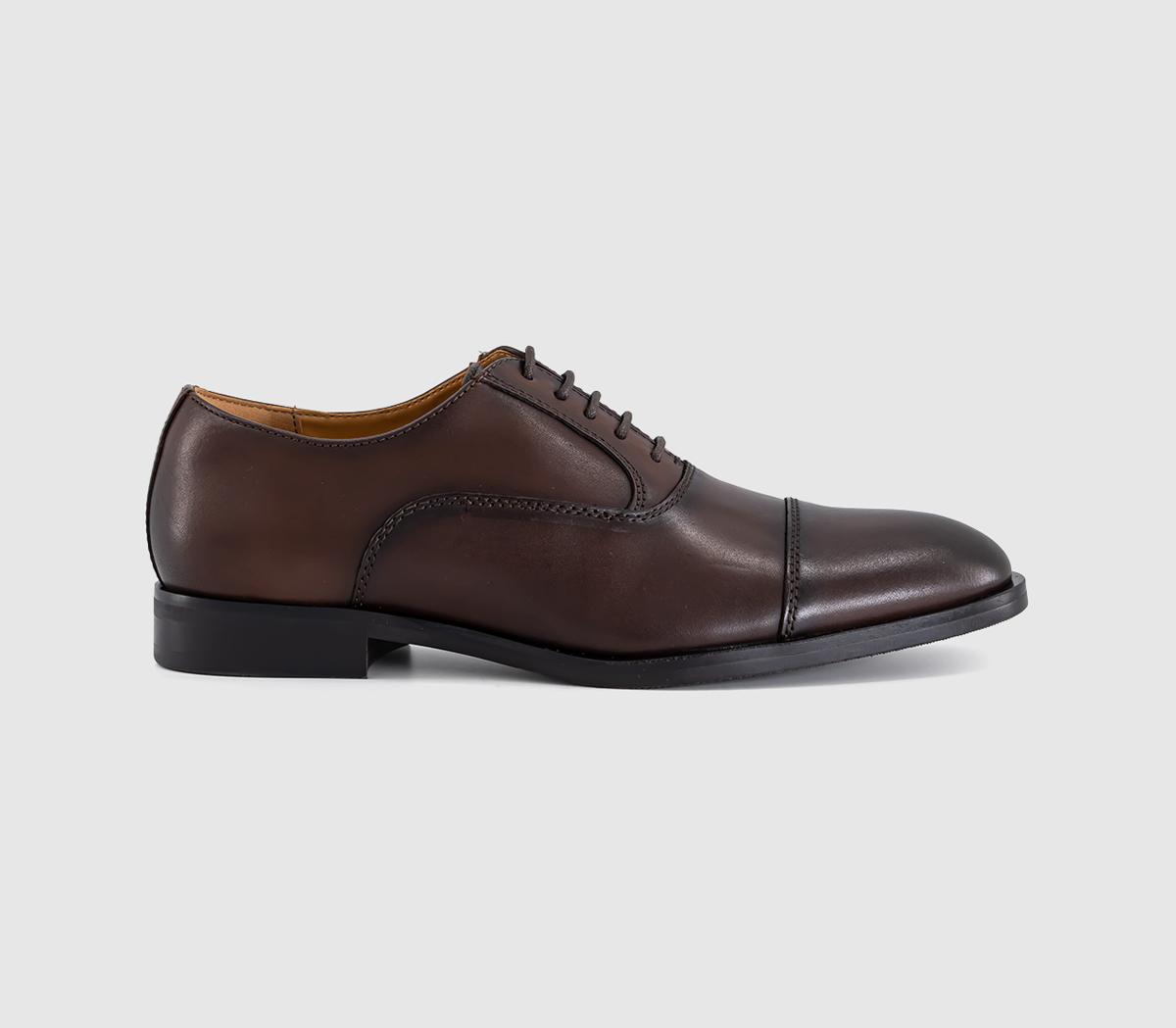 OFFICEMoorfield Toe Cap Oxford ShoesBrown Leather
