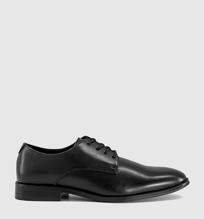 OFFICE Maidstone Plain Toe Derby Lace Up Shoes Black