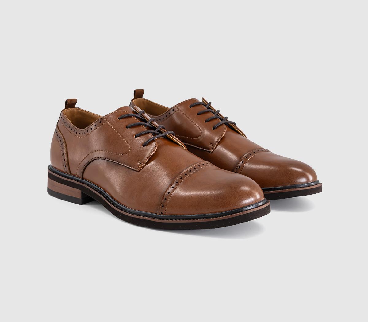 OFFICEMansfield Punch Detail Derby ShoesTan
