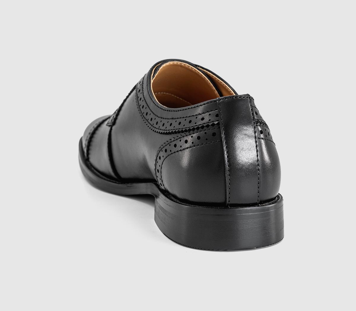 OFFICEMidland Punch Detail Monk Strap Monk Shoes Black