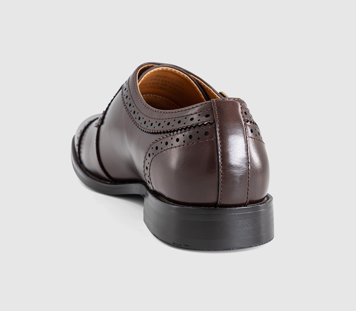 OFFICEMidland Punch Detail Monk Strap Monk Shoes Brown
