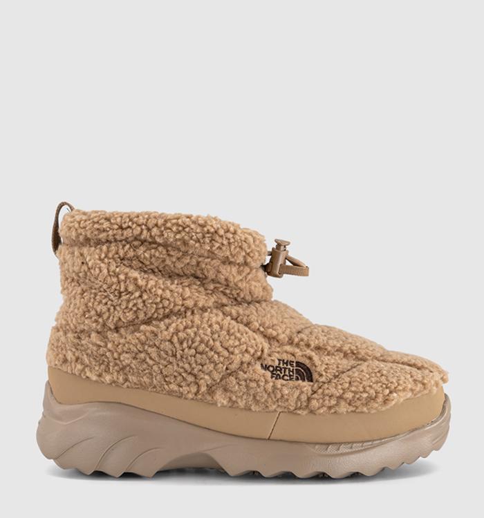 The North Face Nuptse Traction Chukka Fleece Silt Brown Dark Chestnut