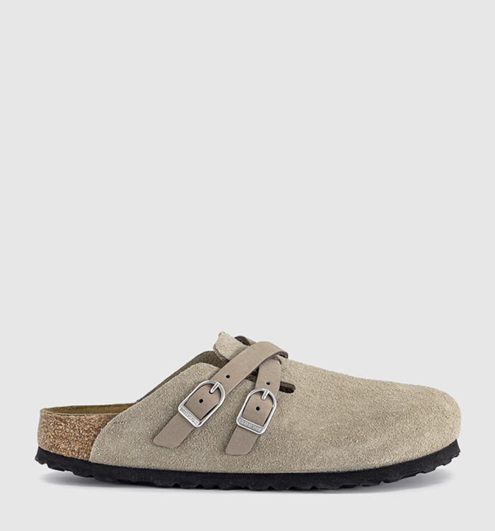 BIRKENSTOCK Blair Clogs Taupe Suede