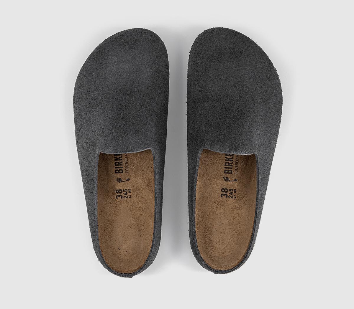BIRKENSTOCKAmsterdam Wrapped ClogsCharcoal Suede