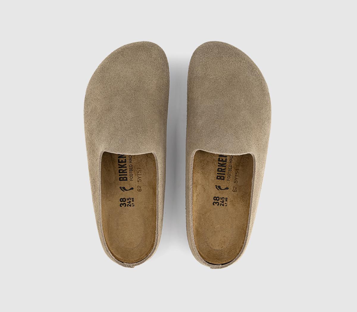 BIRKENSTOCKAmsterdam Wrapped ClogsTaupe Suede