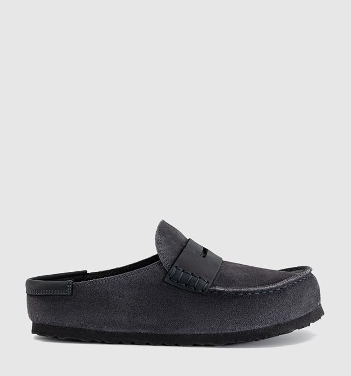 BIRKENSTOCK Naples Mixed Clogs Charcoal
