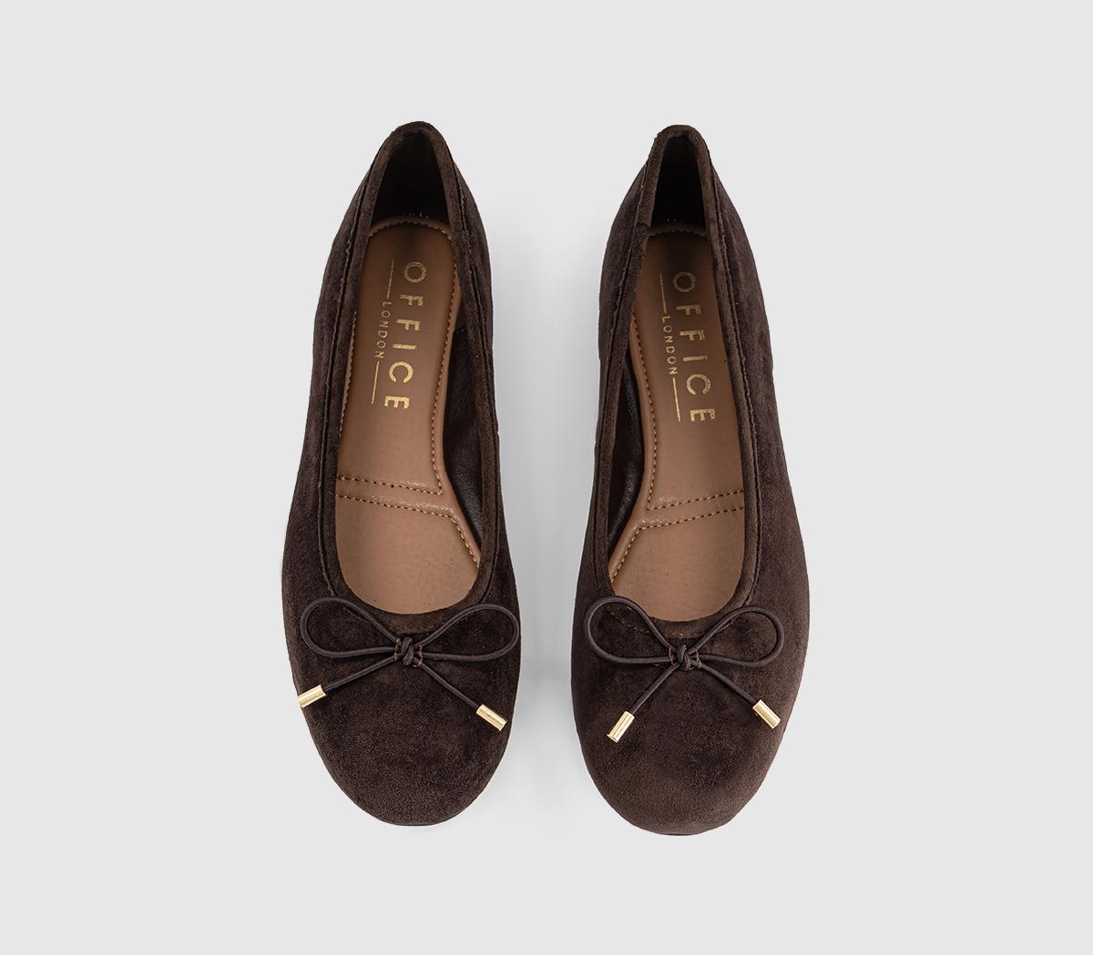 OFFICEFraggle Bow Ballerina PumpsBrown