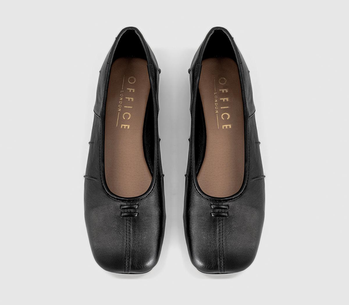 OFFICEFang Ruched Ballerina FlatsBlack