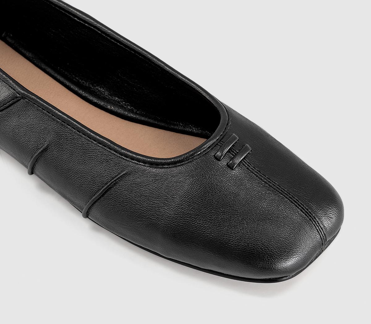OFFICEFang Ruched Ballerina FlatsBlack