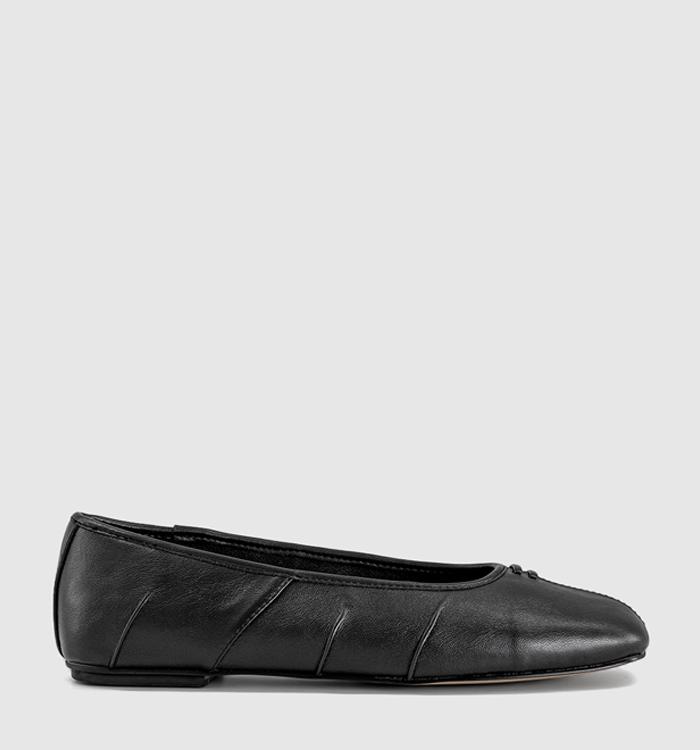OFFICE Fang Ruched Ballerina Flats Black