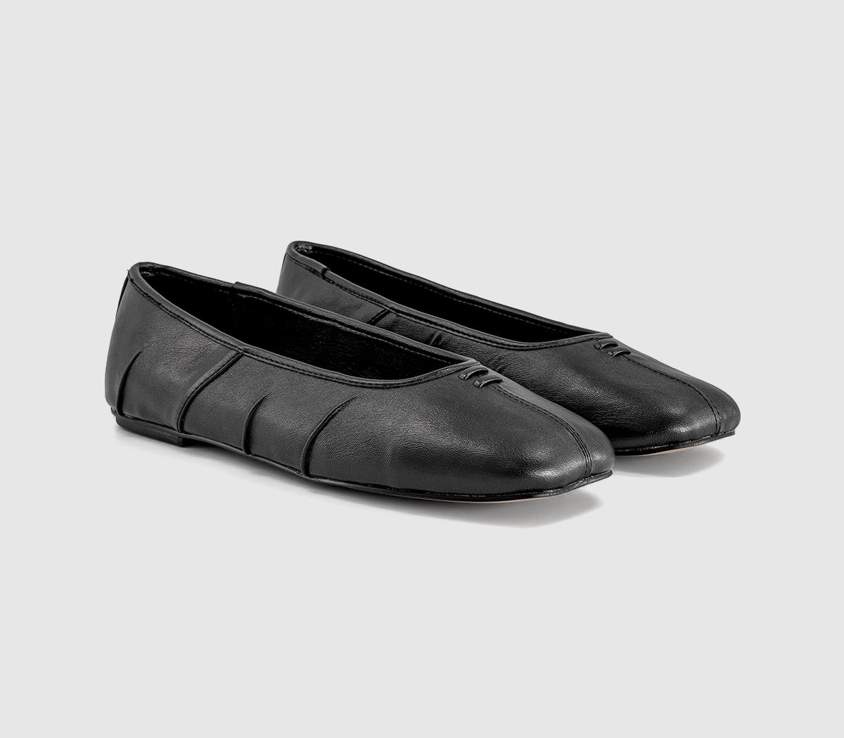 OFFICEFang Ruched Ballerina FlatsBlack