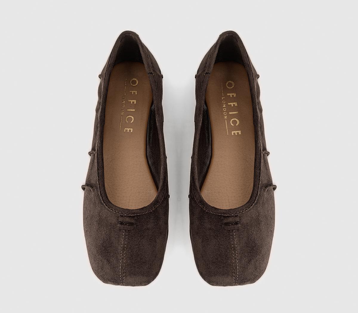 OFFICEFang Ruched Ballerina FlatsBrown