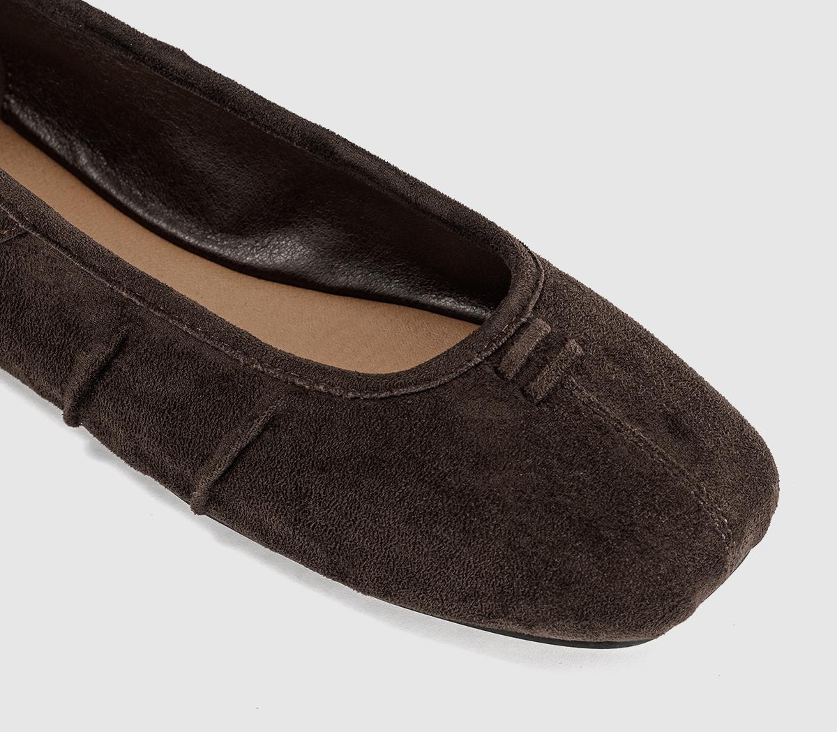 OFFICEFang Ruched Ballerina FlatsBrown