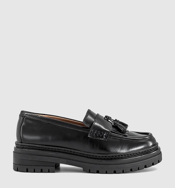 OFFICE Freddie Chunky Tassel Loafers Black Leather