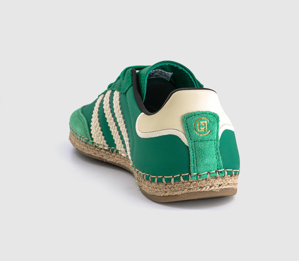 adidasSamba Espadrille x CLOTEdc Clot Court Green Warm Vanilla Core Black