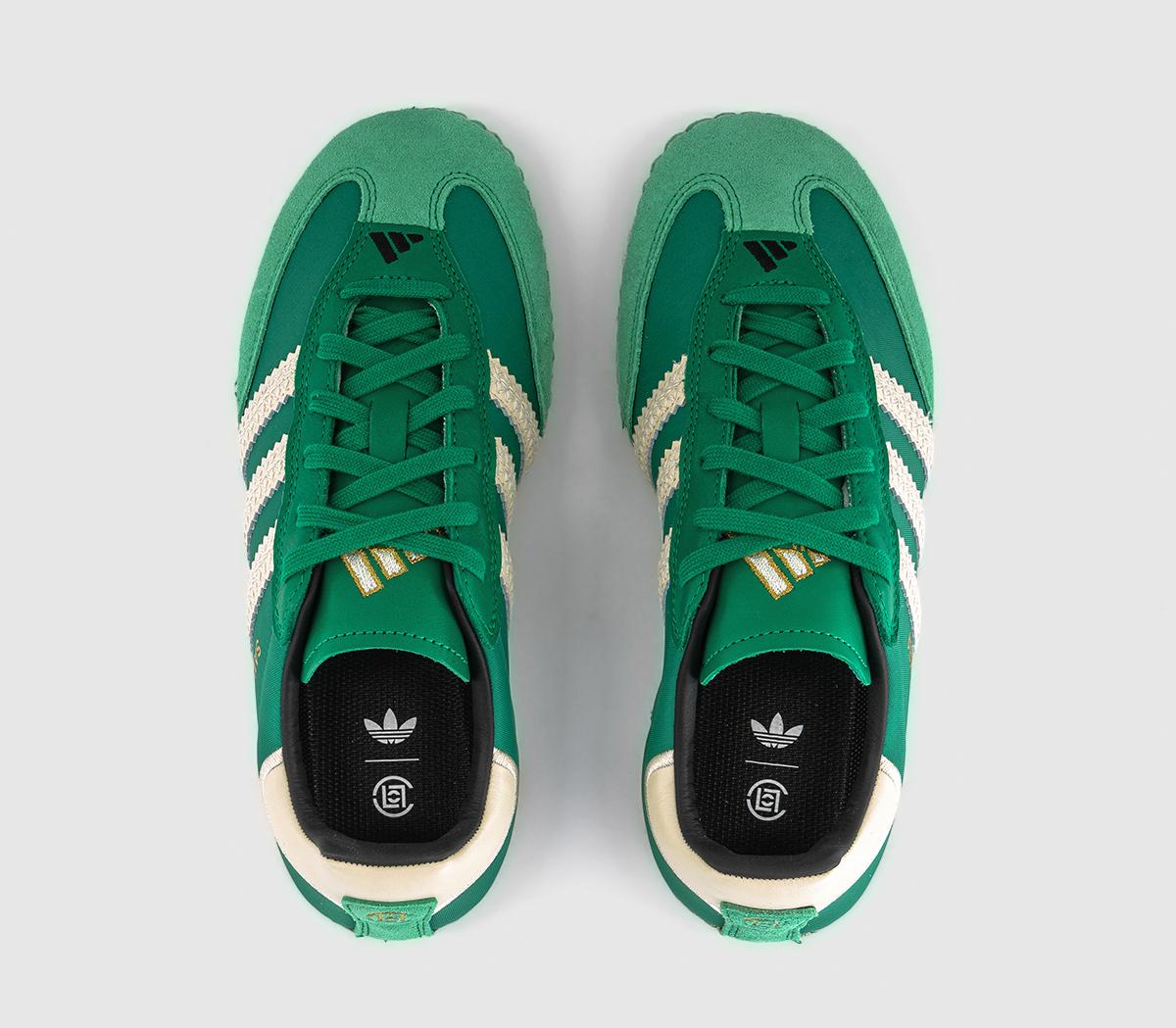 adidasSamba Espadrille x CLOTEdc Clot Court Green Warm Vanilla Core Black