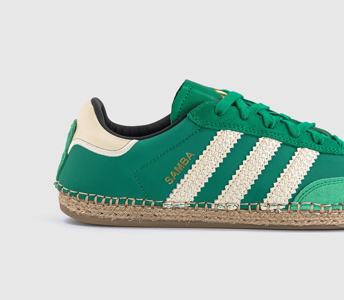 adidasSamba Espadrille x CLOTEdc Clot Court Green Warm Vanilla Core Black