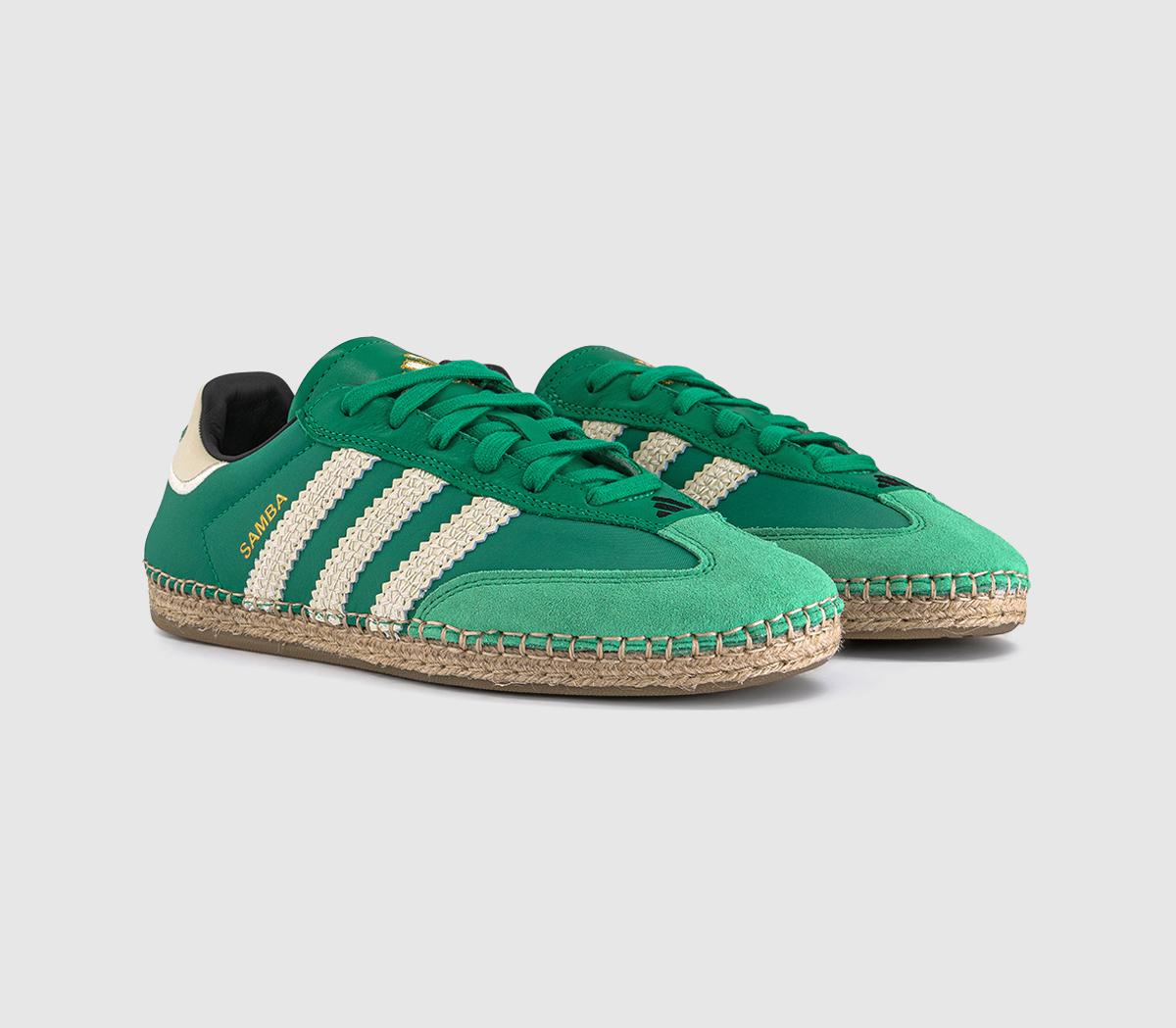 adidasSamba Espadrille x CLOTEdc Clot Court Green Warm Vanilla Core Black