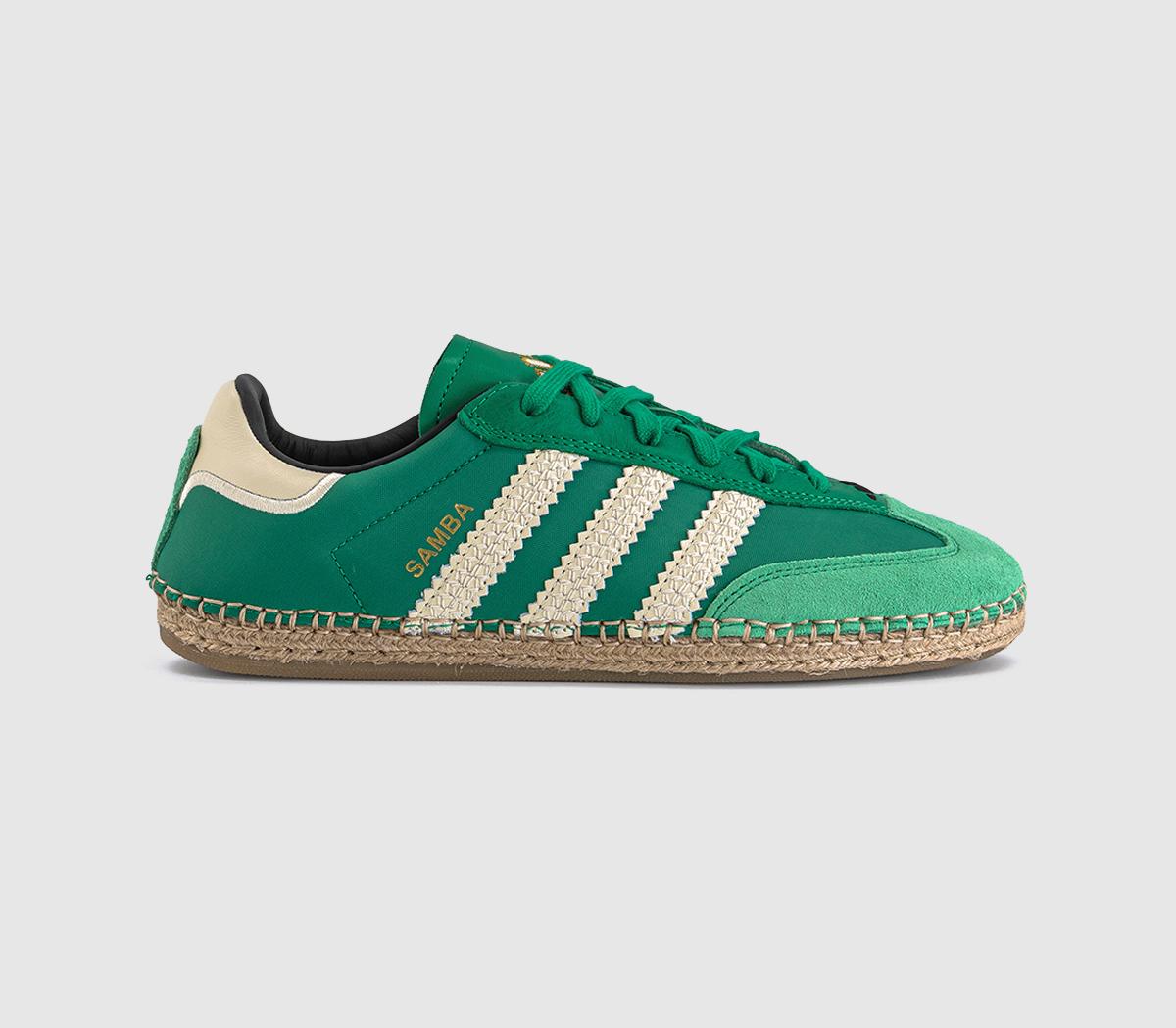 adidasSamba Espadrille x CLOTEdc Clot Court Green Warm Vanilla Core Black