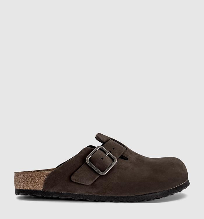 BIRKENSTOCK Boston Men's Clogs Mocca Nubuck