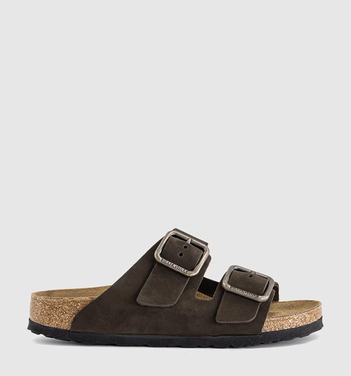 BIRKENSTOCK Arizona Two Strap Sandals Mocca Nubuck