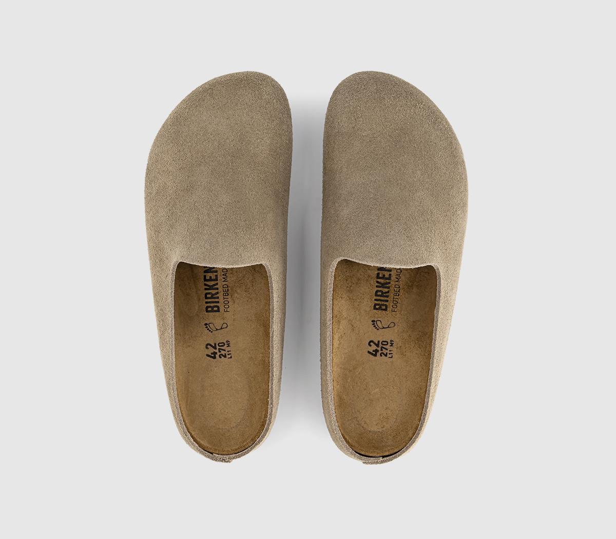BIRKENSTOCKAmsterdam Wrapped Men's ClogsTaupe Suede