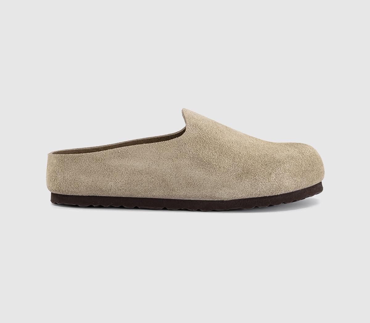 BIRKENSTOCKAmsterdam Wrapped Men's ClogsTaupe Suede