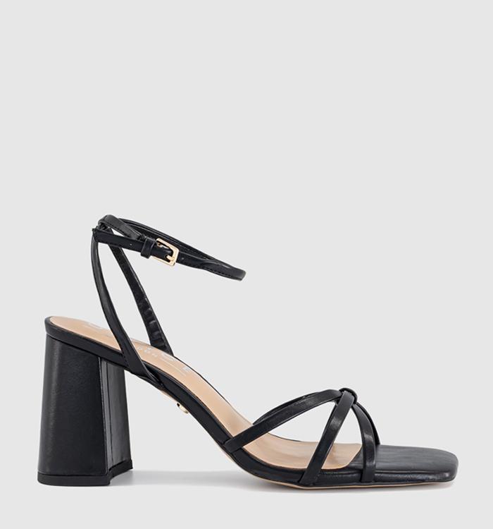 OFFICE Happen Block Heel Strappy Sandals Black
