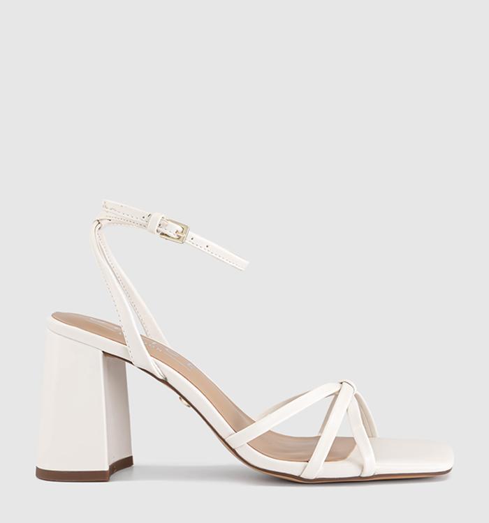 OFFICE Happen Block Heel Strappy Sandals Cream