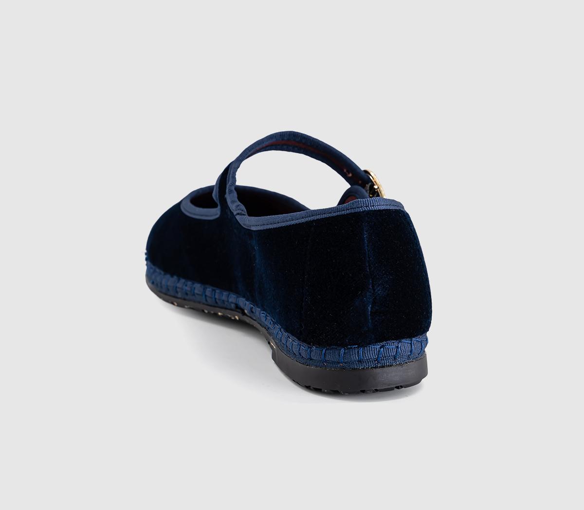 FlabelusMary JanesNavy Velvet