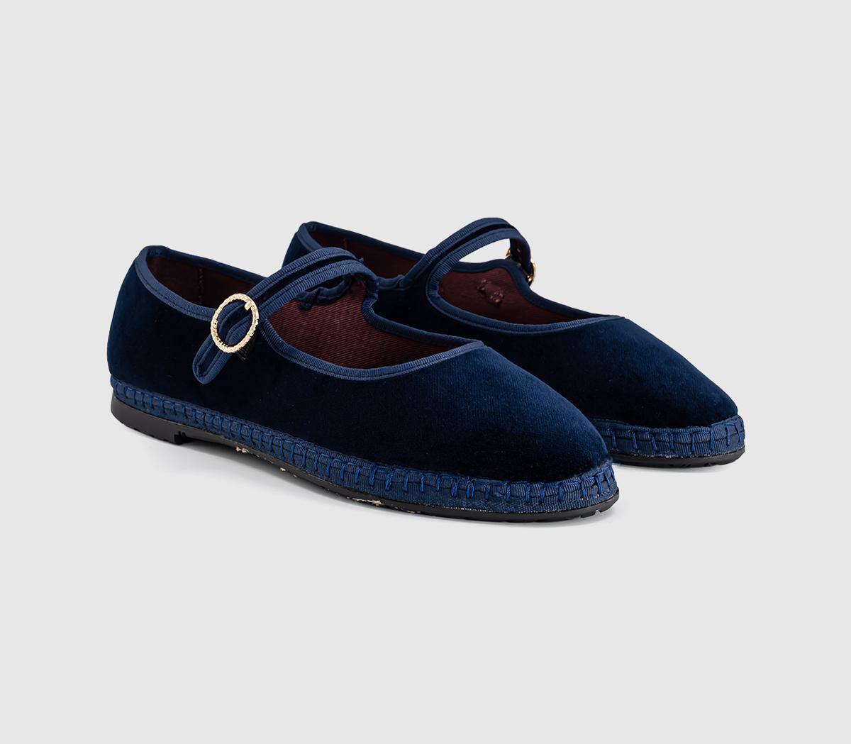 FlabelusMary JanesNavy Velvet
