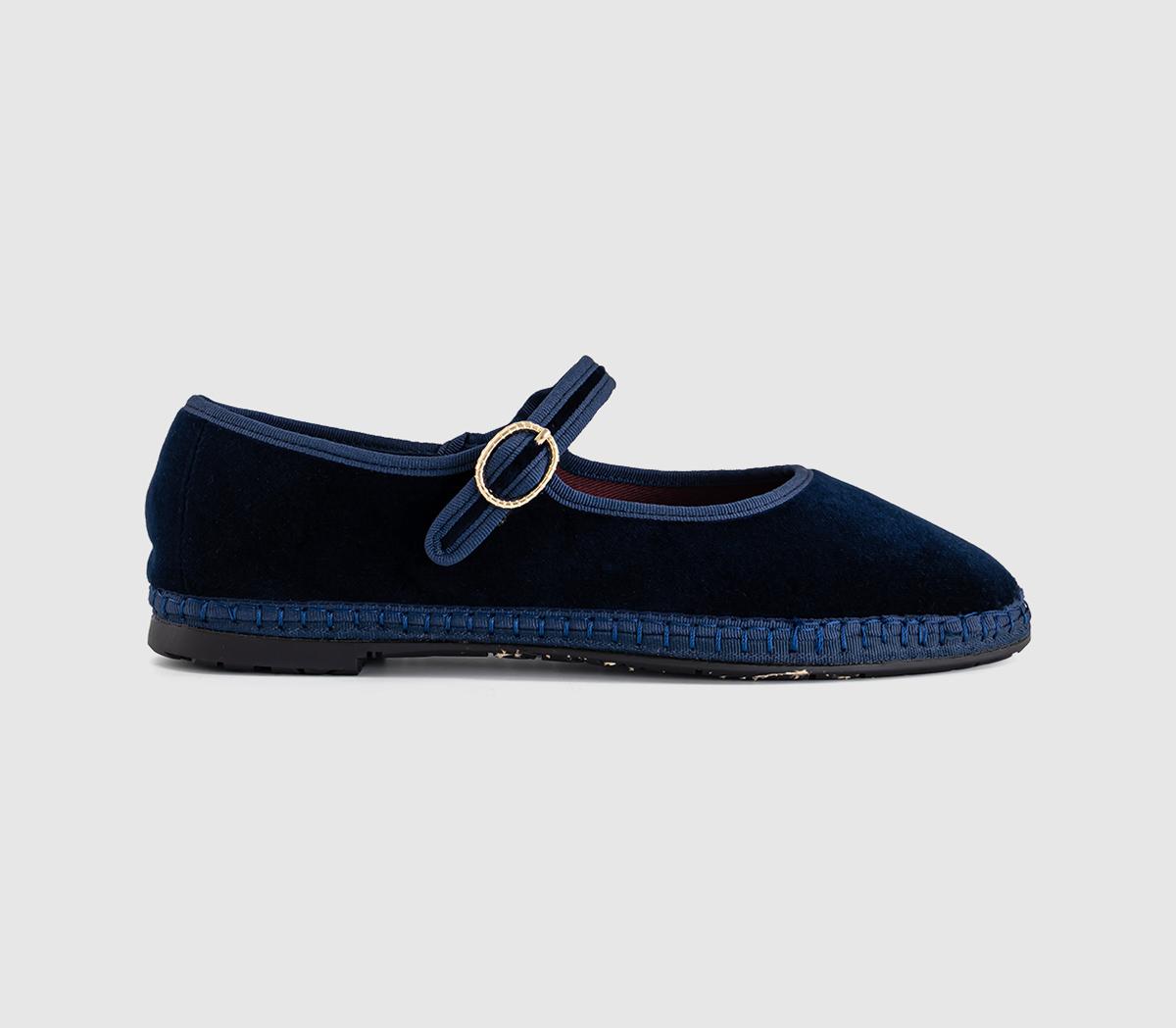 FlabelusMary JanesNavy Velvet