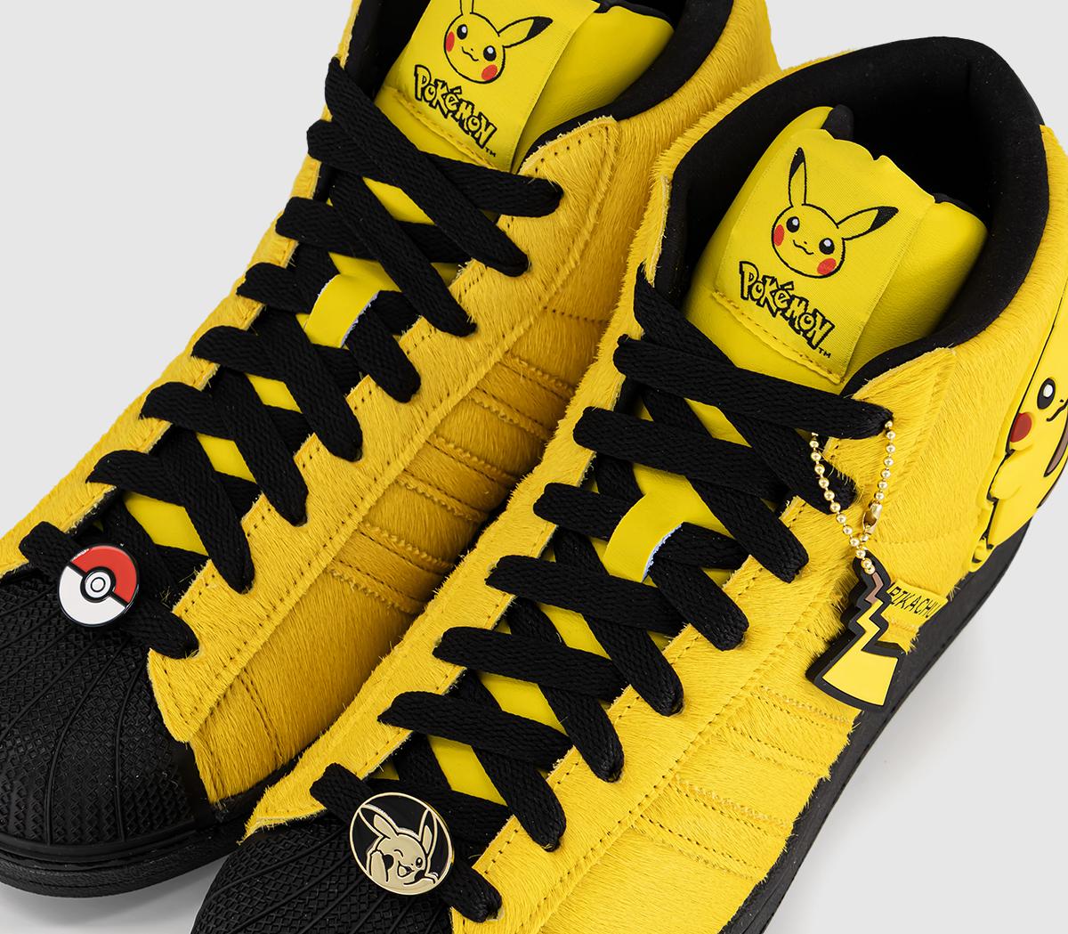 adidasSuperstar II Mid TrainersPokemon Yellow Yellow Core Black